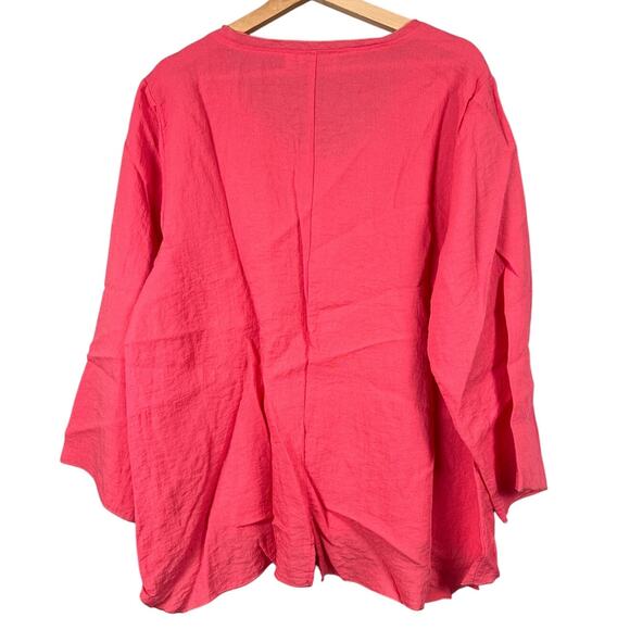 Habitat Pink Button-Up Women's Size XL - Picture 4 of 7